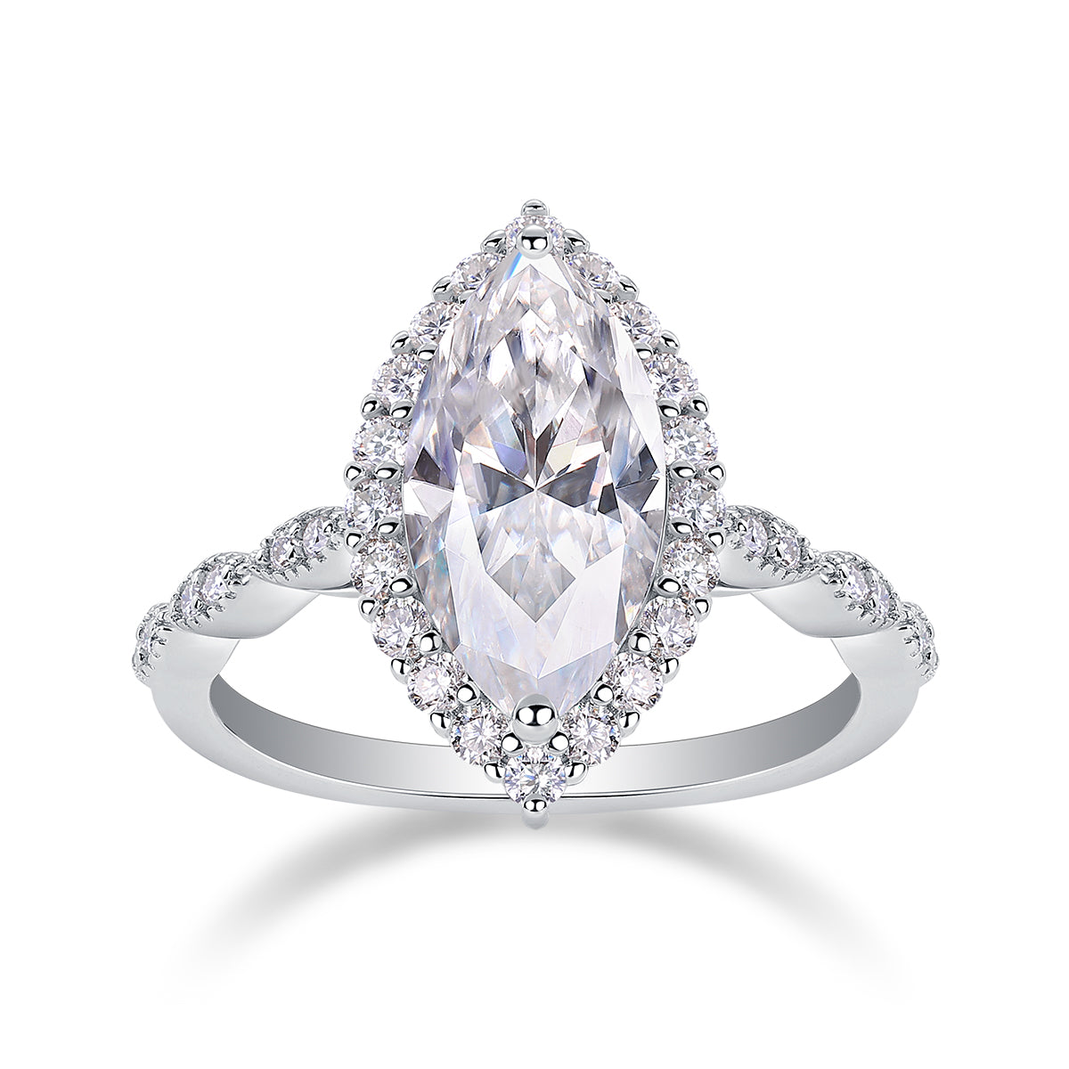 Heartbeat Moissanite Ring S925 Silver