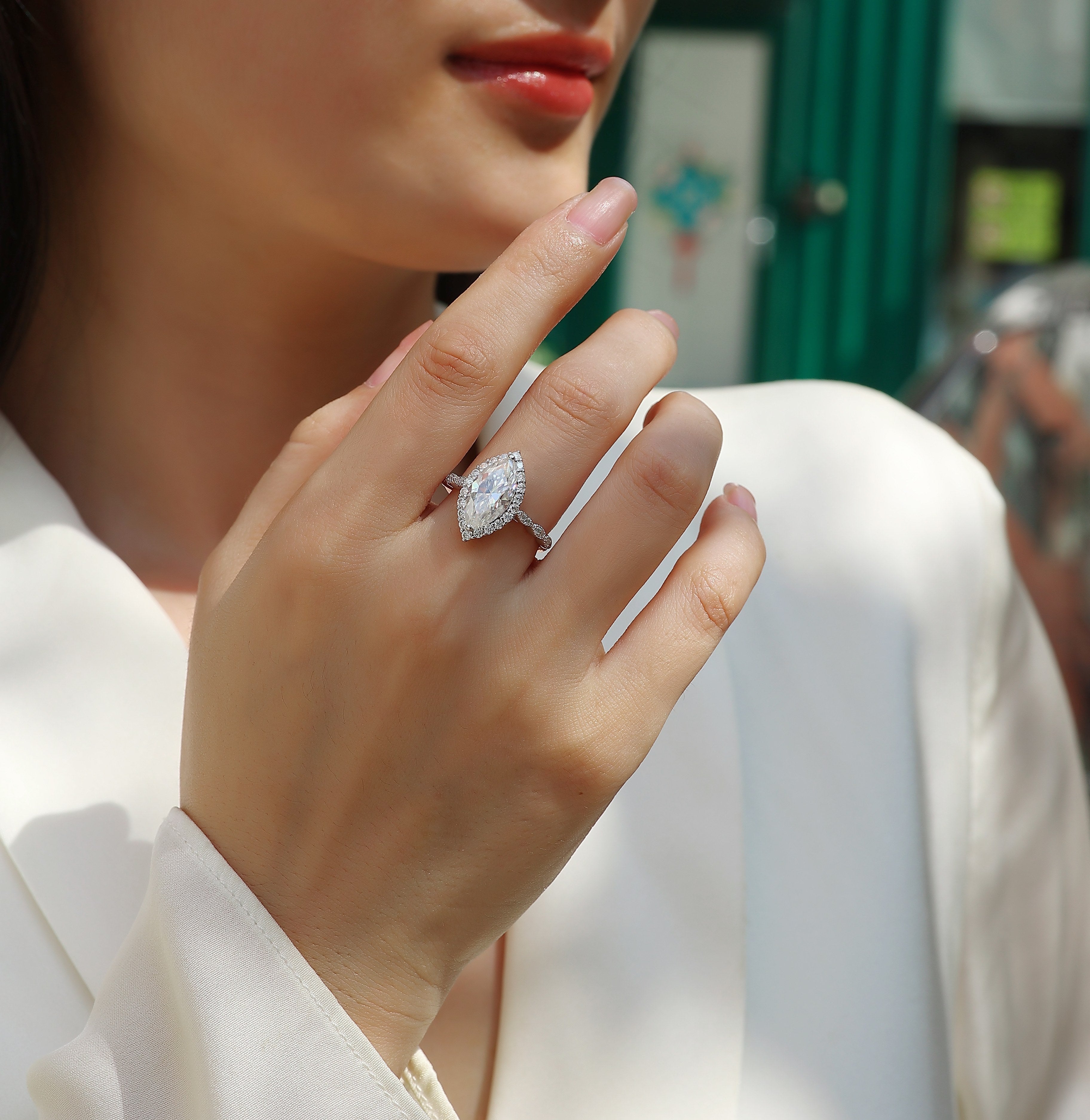 Heartbeat Moissanite Ring S925 Silver