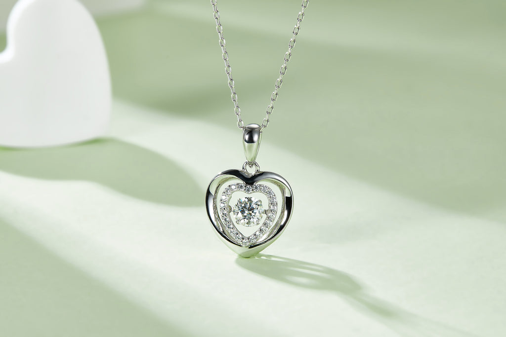 Endless Love Necklace - Moissanite 0.5ct Silver