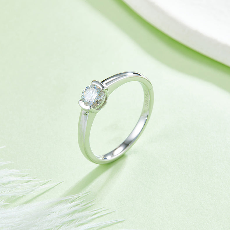 Altair Wing Ring - Moissanite 0.5ct Silver