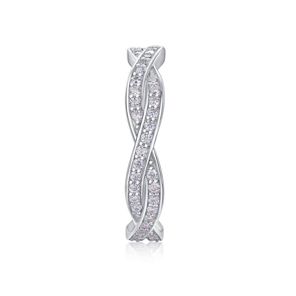 Stellar Braid Ring Moissanite S925 Silver