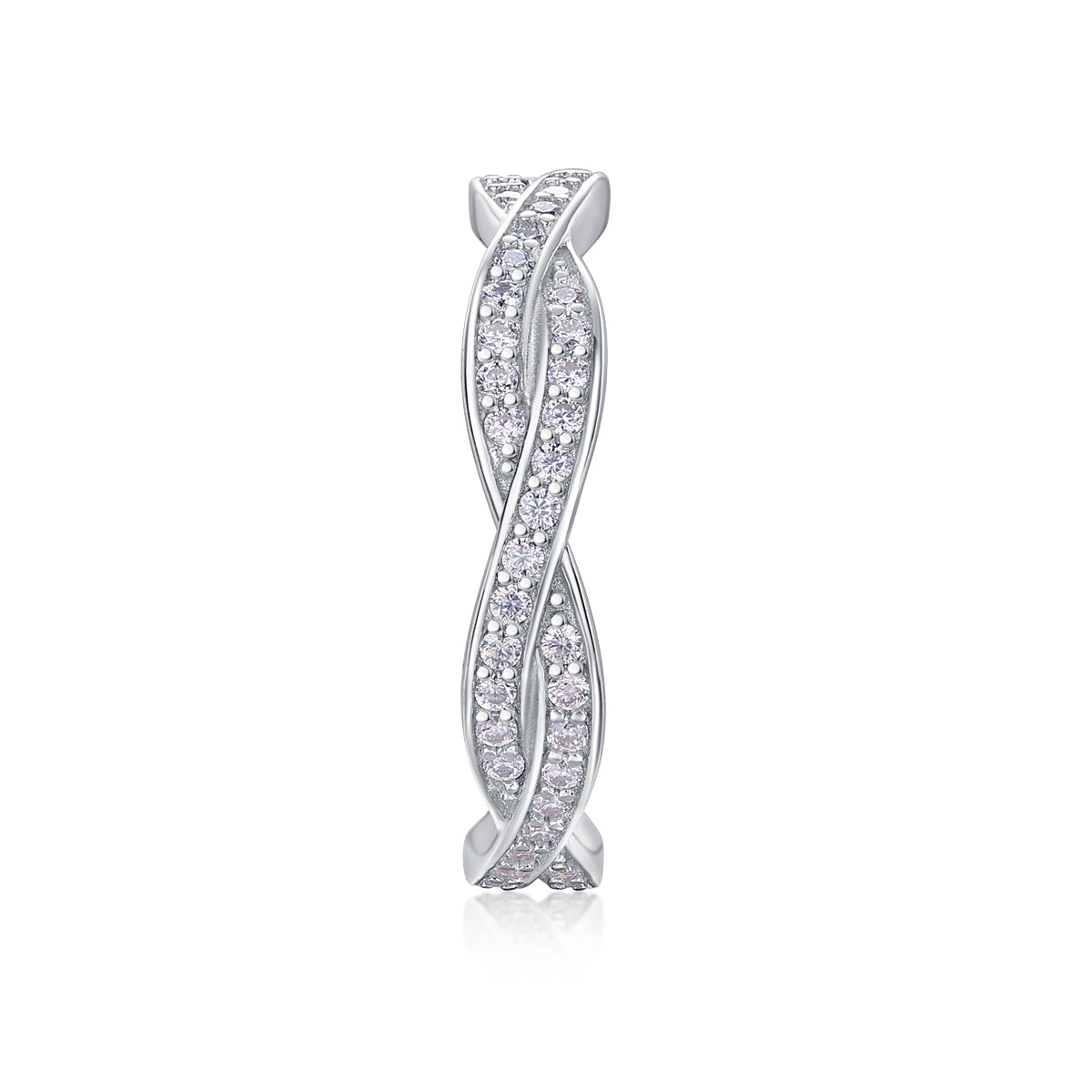 Stellar Braid Ring Moissanite S925 Silver