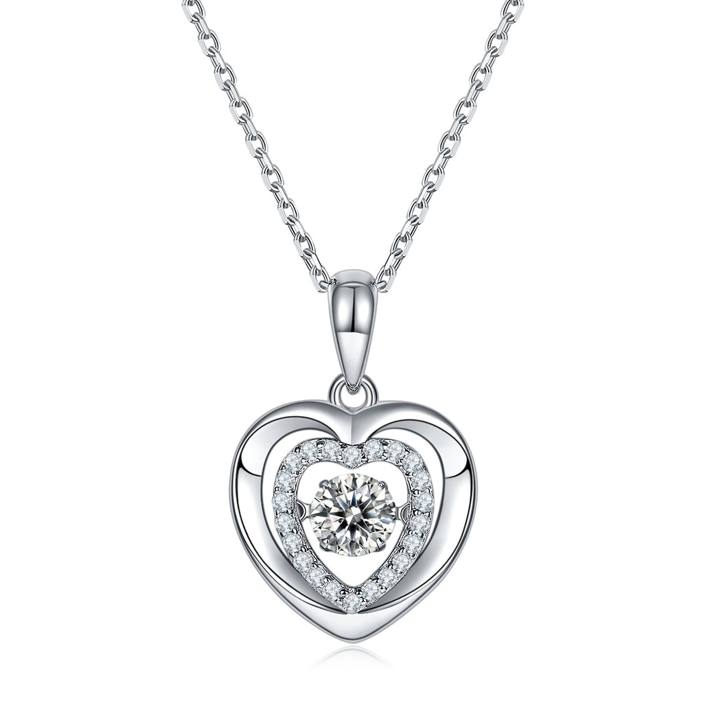 Endless Love Necklace - Moissanite 0.5ct Silver