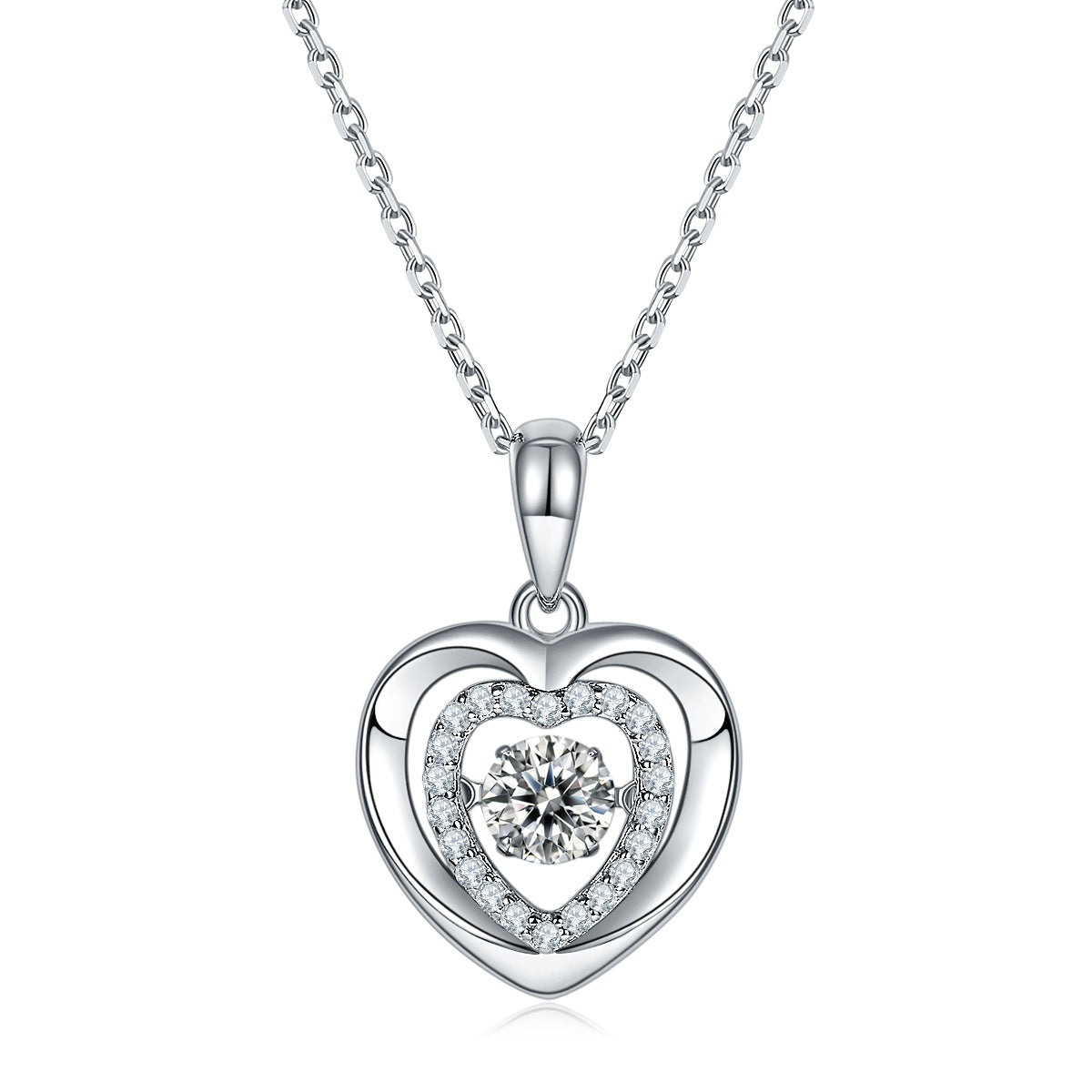 Endless Love Necklace - Moissanite 0.5ct Silver