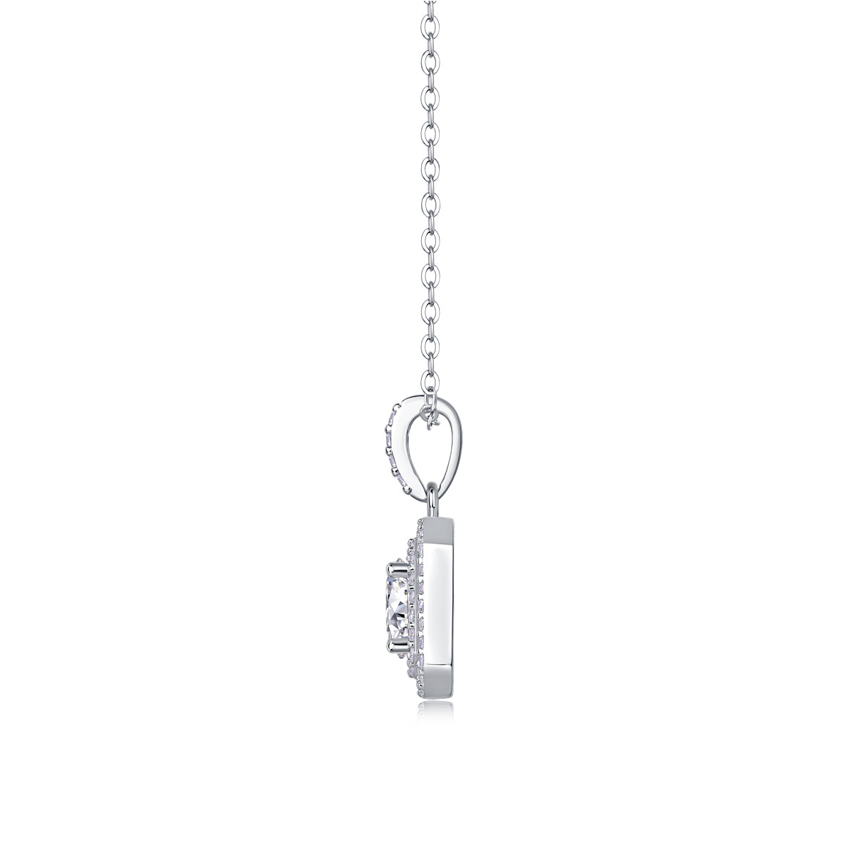 Amulet Vision Necklace - Moissanite 1ct Silver 40cm