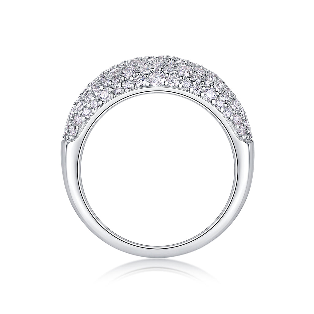 Moissanite Star Ring Silver - Size 5-9