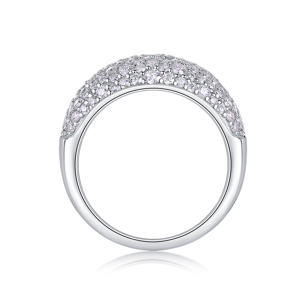 Moissanite Star Ring Silver - Size 5-9
