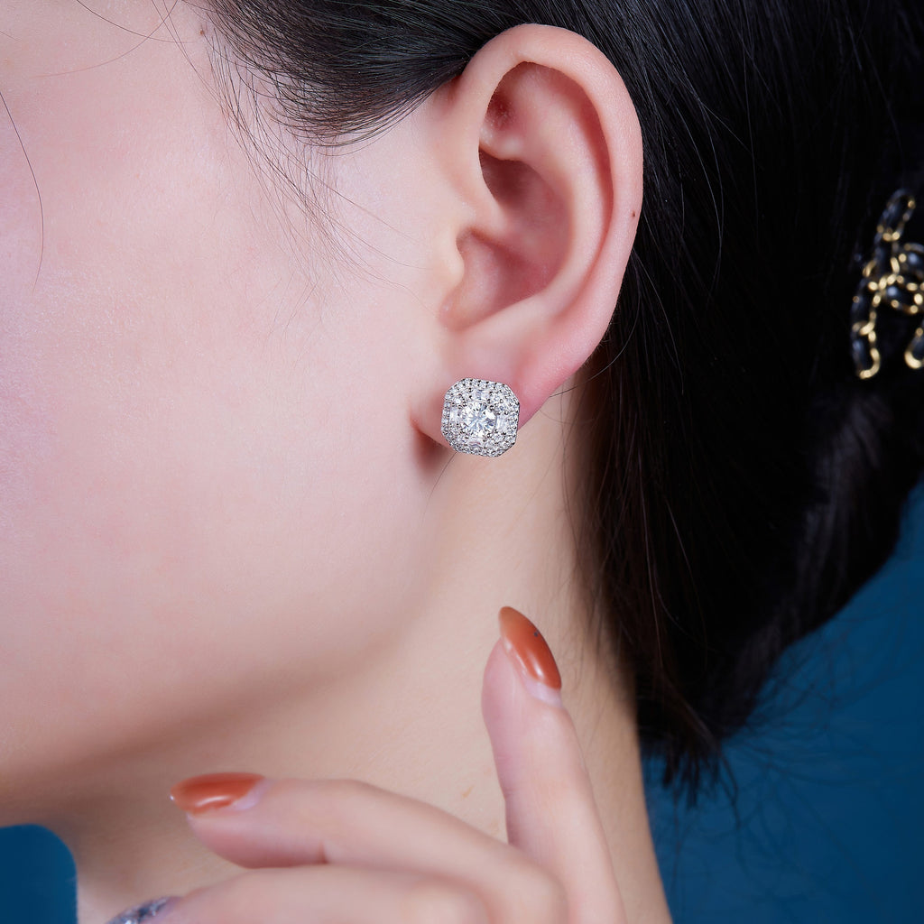 Wezen Moissanite Stud Earrings 0.5ct Silver