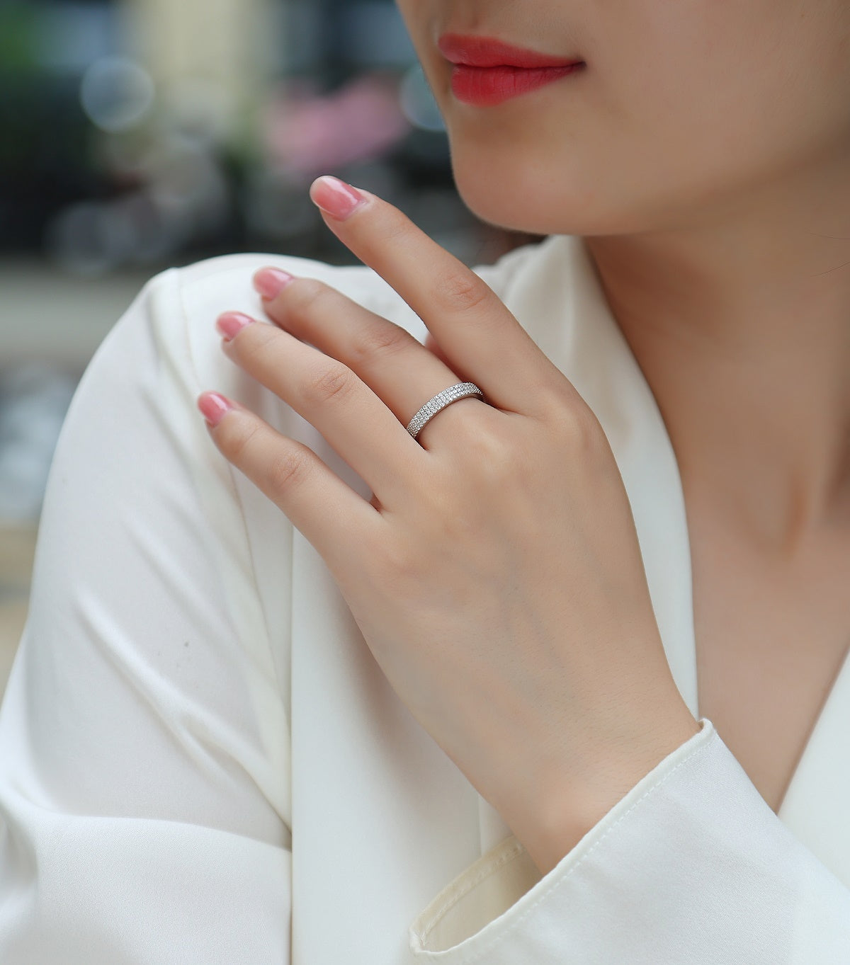 Night Meridian Moissanite Ring S925 Silver