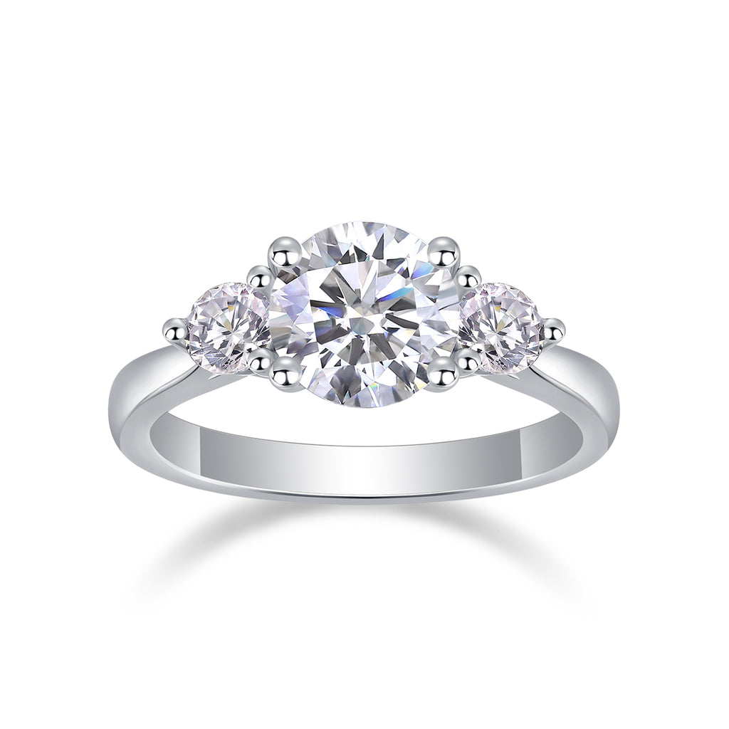 Castor Moissanite Twin Ring - 2 Carat