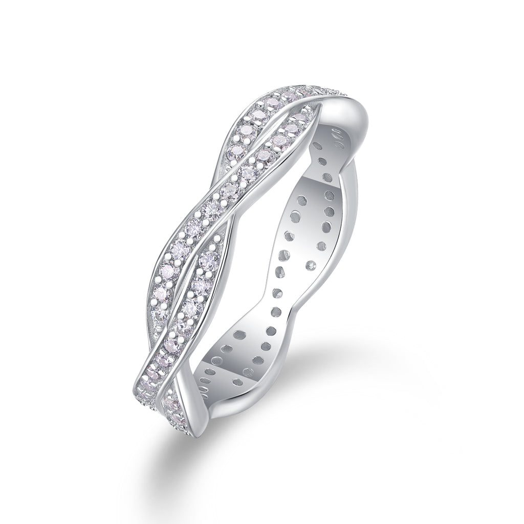 Stellar Braid Ring Moissanite S925 Silver