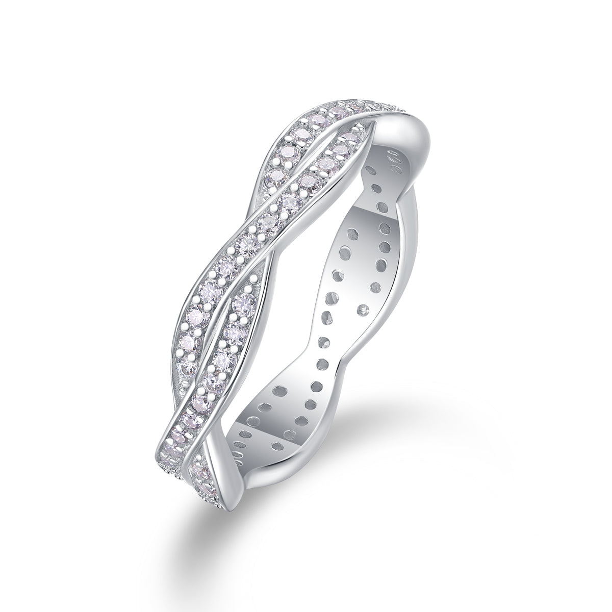 Stellar Braid Ring Moissanite S925 Silver