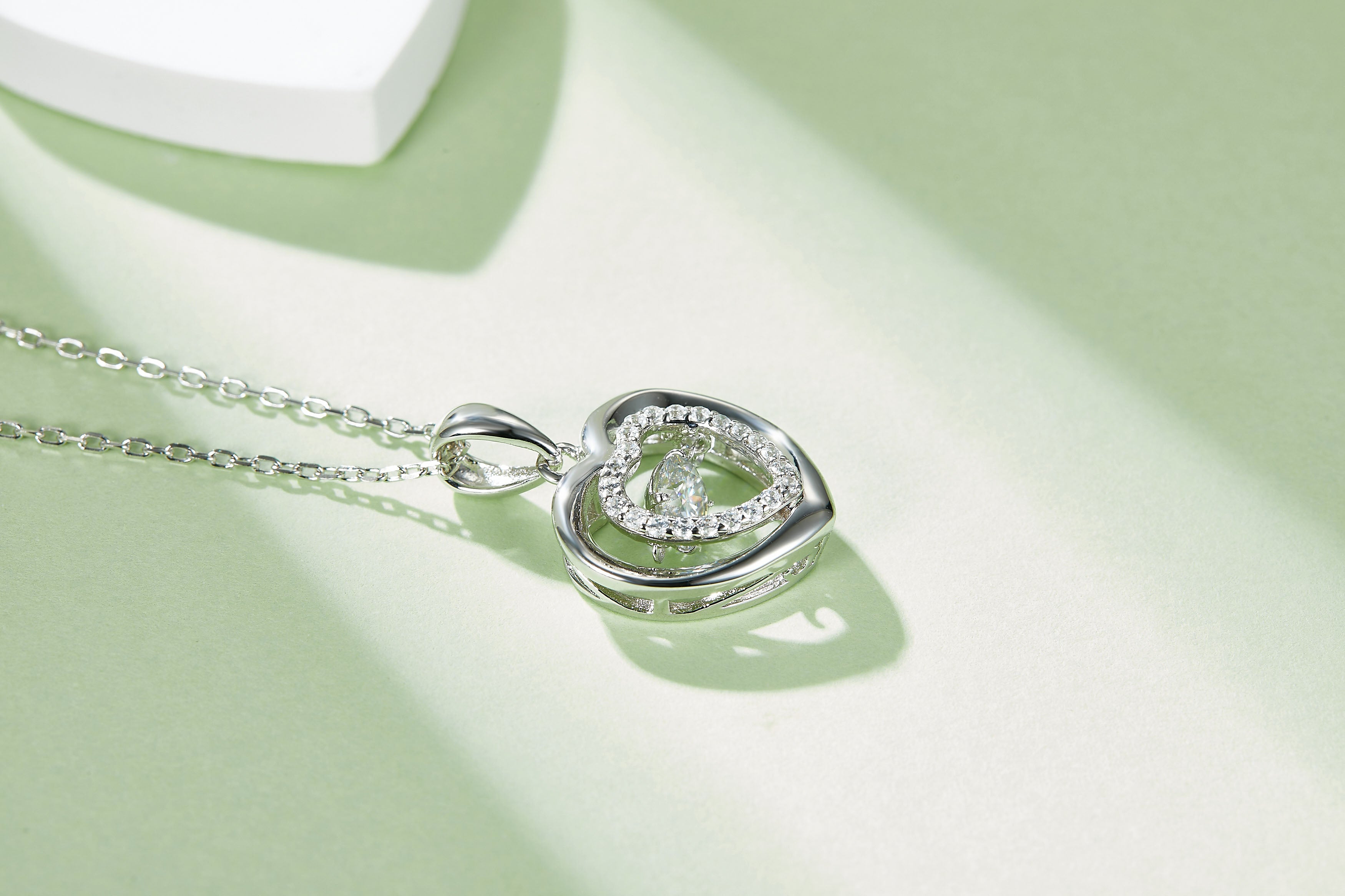 Endless Love Necklace - Moissanite 0.5ct Silver