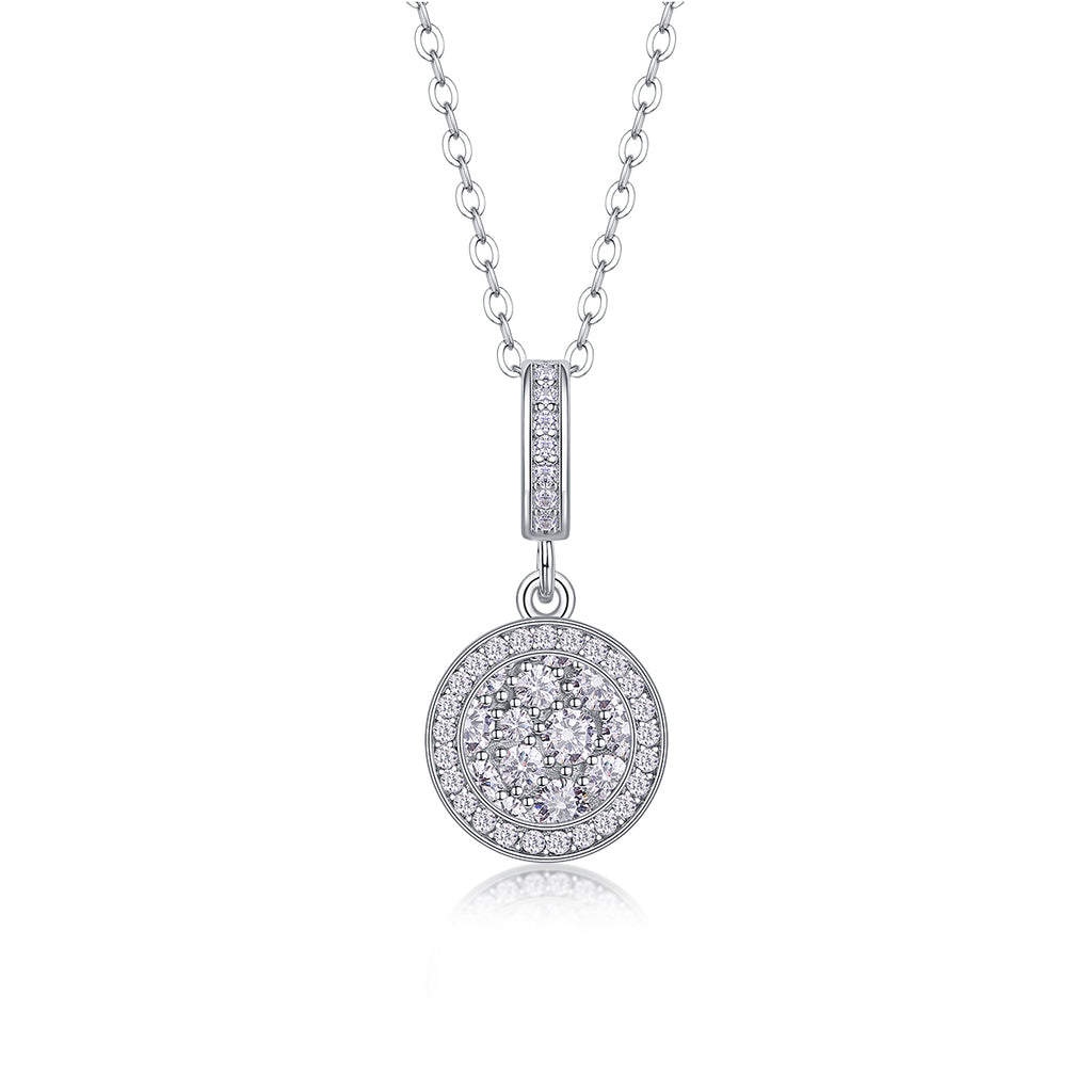 Becrux Moissanite Necklace - S925 Silver 40cm