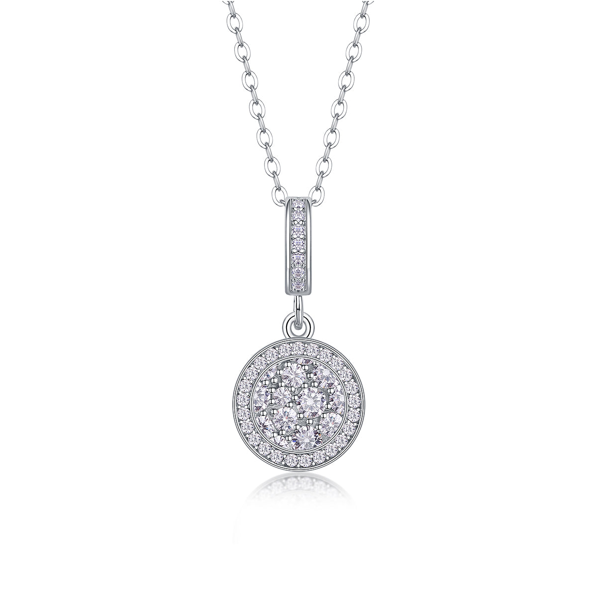 Becrux Moissanite Necklace - S925 Silver 40cm