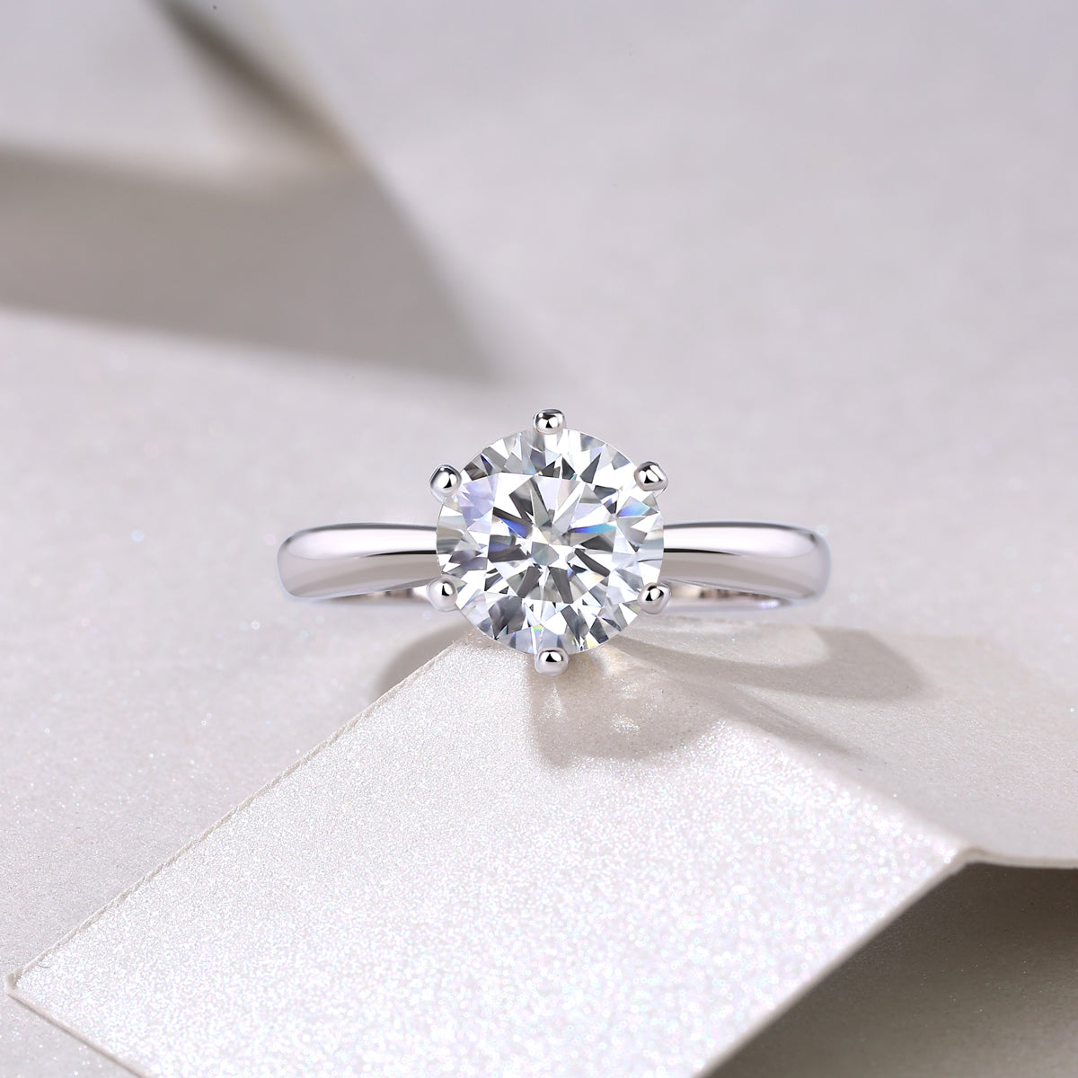 Event Horizon Moissanite Ring - S925 Silver Platinum