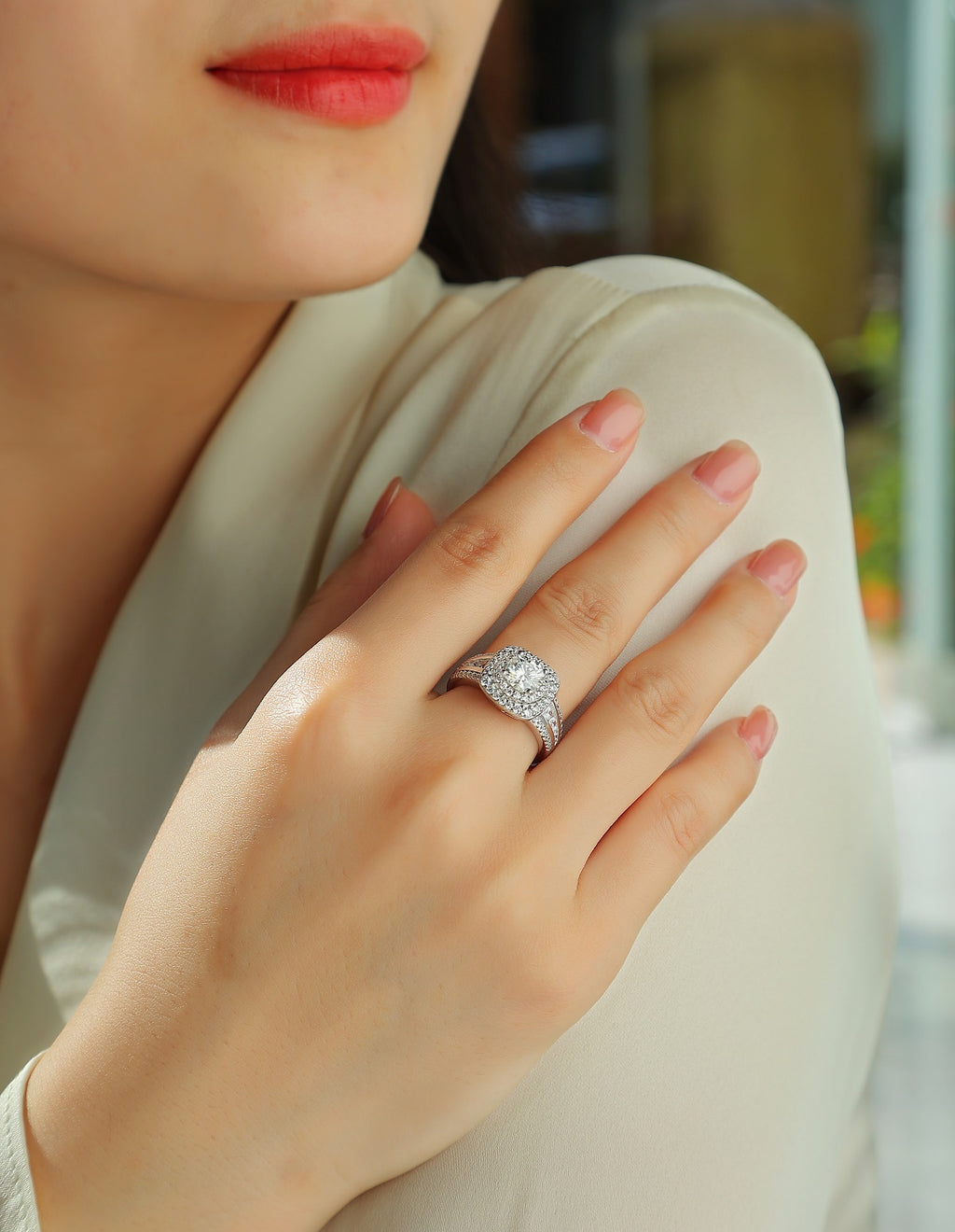 Starry Sky Moissanite Crown Ring - S925 Silver