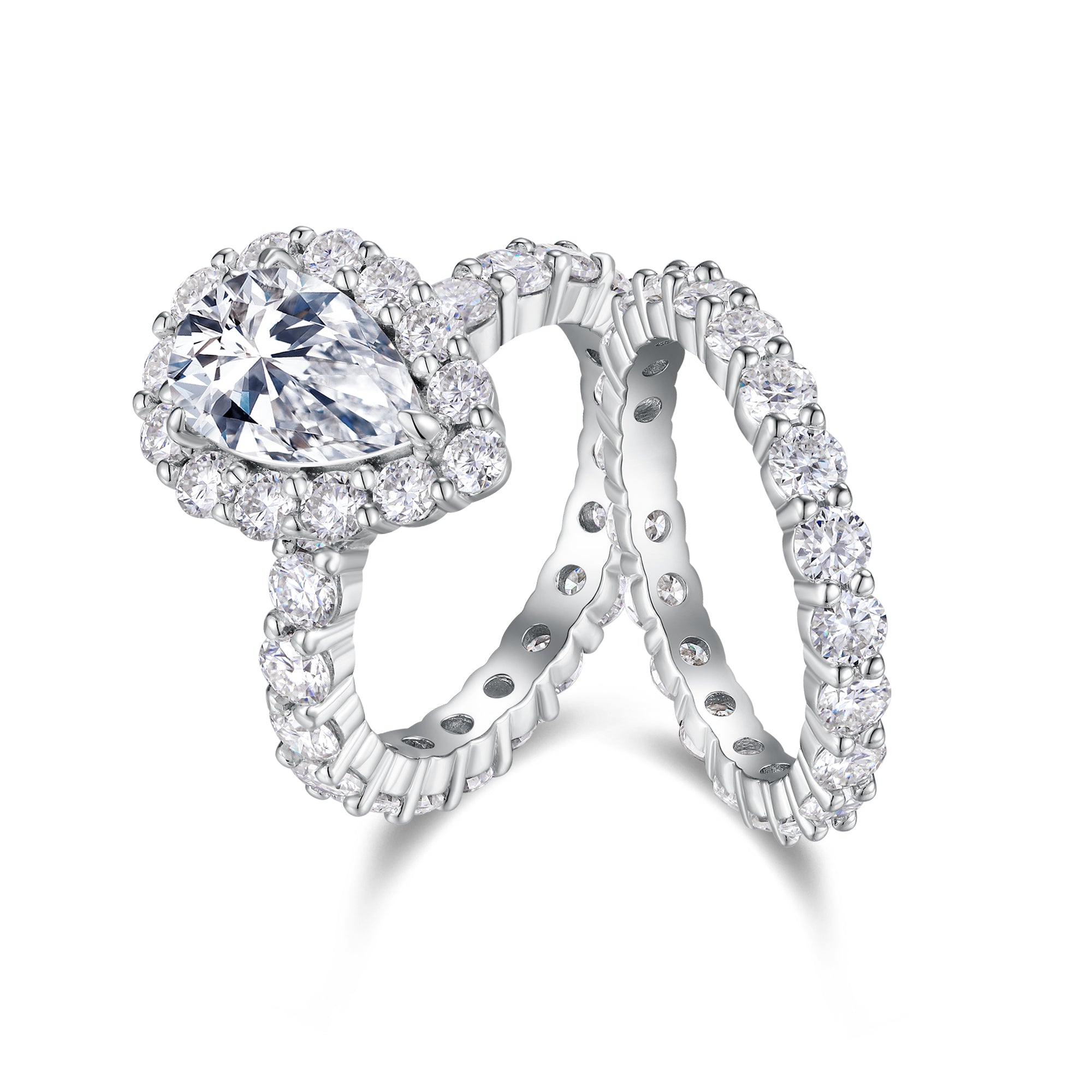 Light Echo Moissanite Pear Ring S925