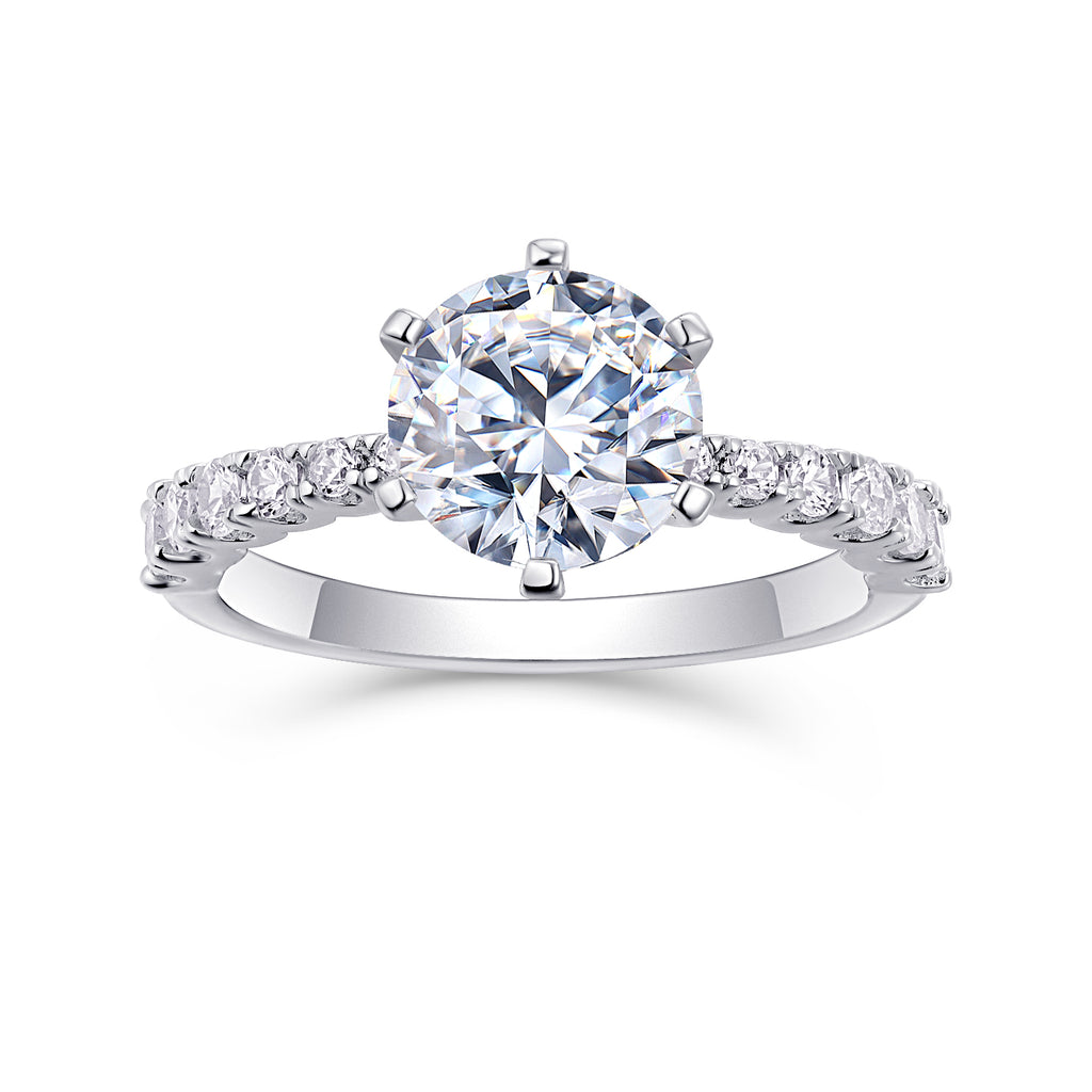 Moon Tear Ring - Moissanite 2CT Silver