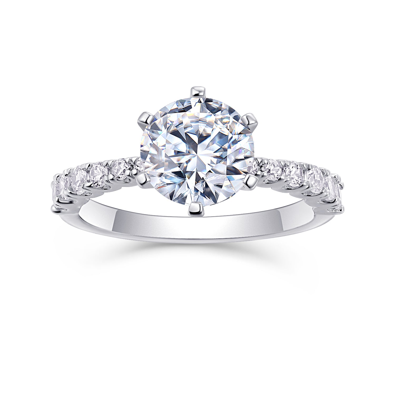 Moon Tear Ring - Moissanite 2CT Silver