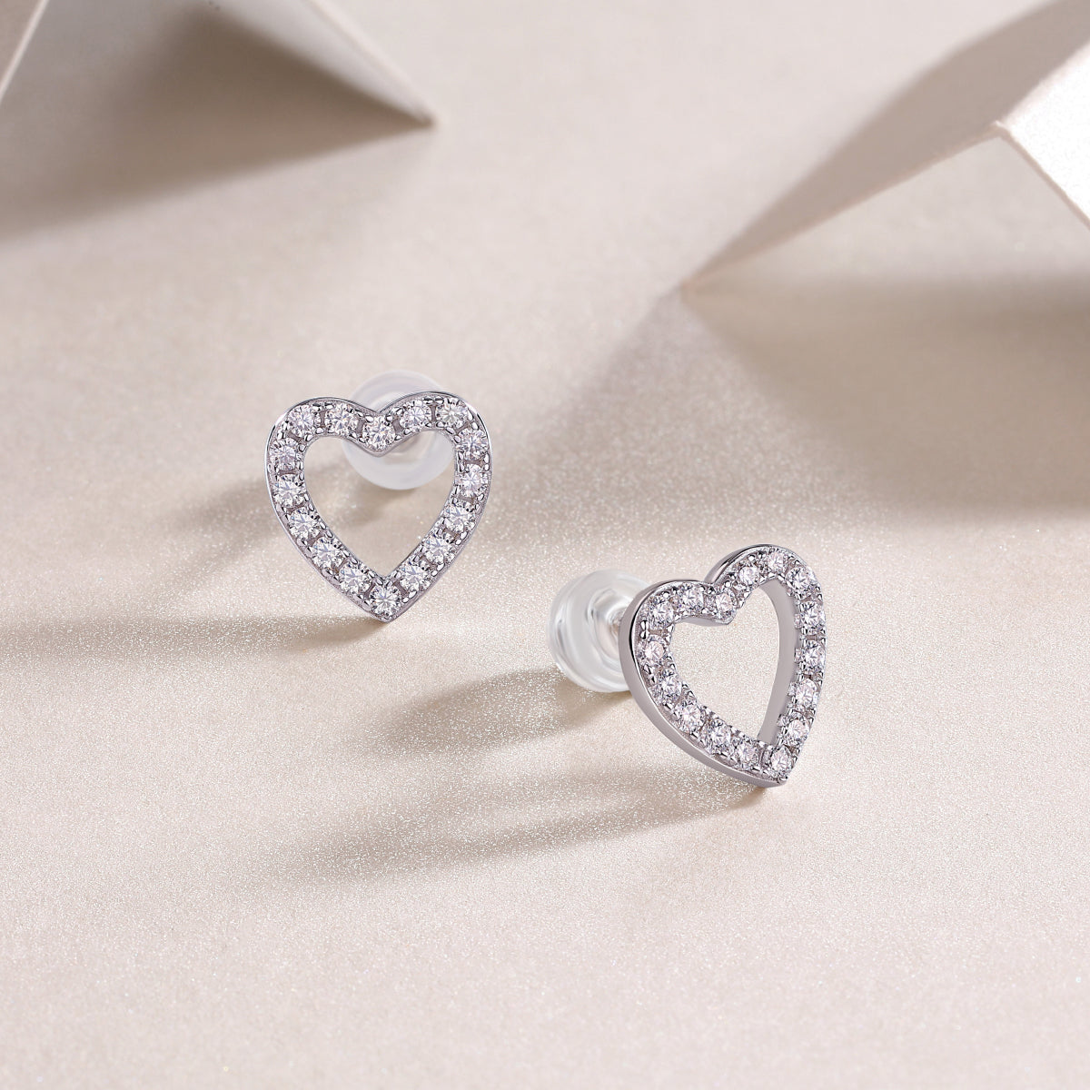 Meissa Moissanite Stud Earrings - Silver