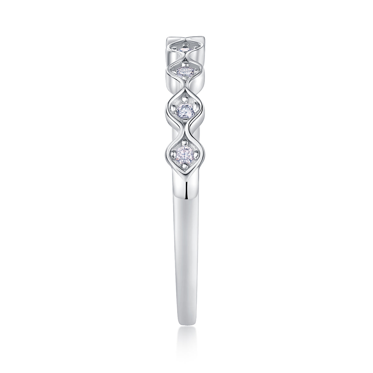 Comet Nucleus Moissanite Ring - Silver Plated