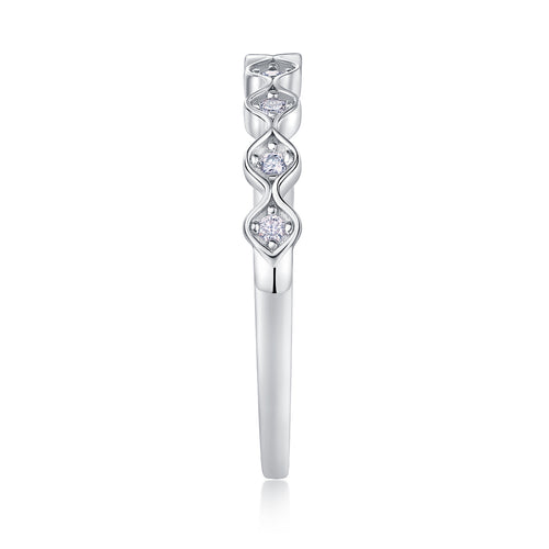 Comet Nucleus Moissanite Ring - Silver Plated