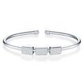 Satin Trace Moissanite Cuff S925 Silver