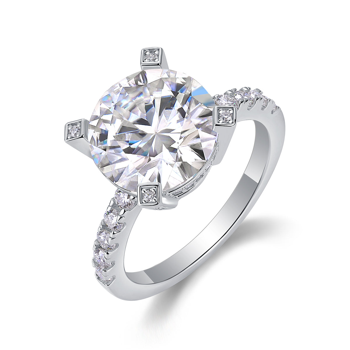Radiant Star Ring 5ct Moissanite S925 Silver