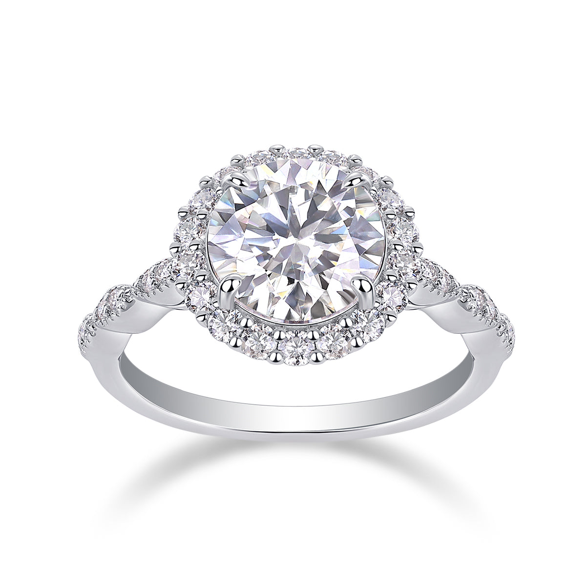 Zodiac Moissanite Ring 3ct Silver