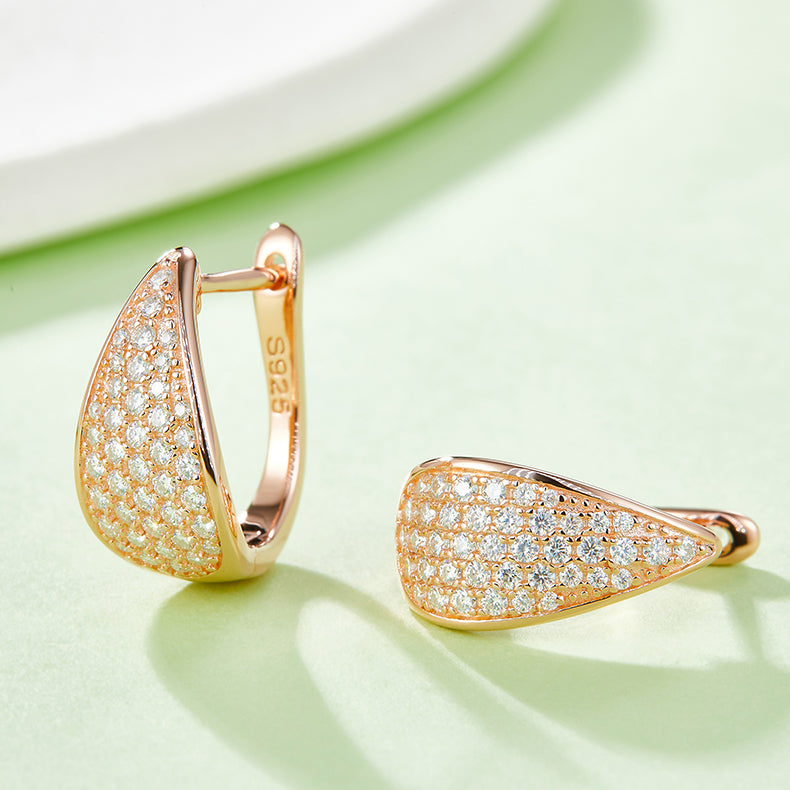 Procyon Moissanite Earrings - Silver Plated