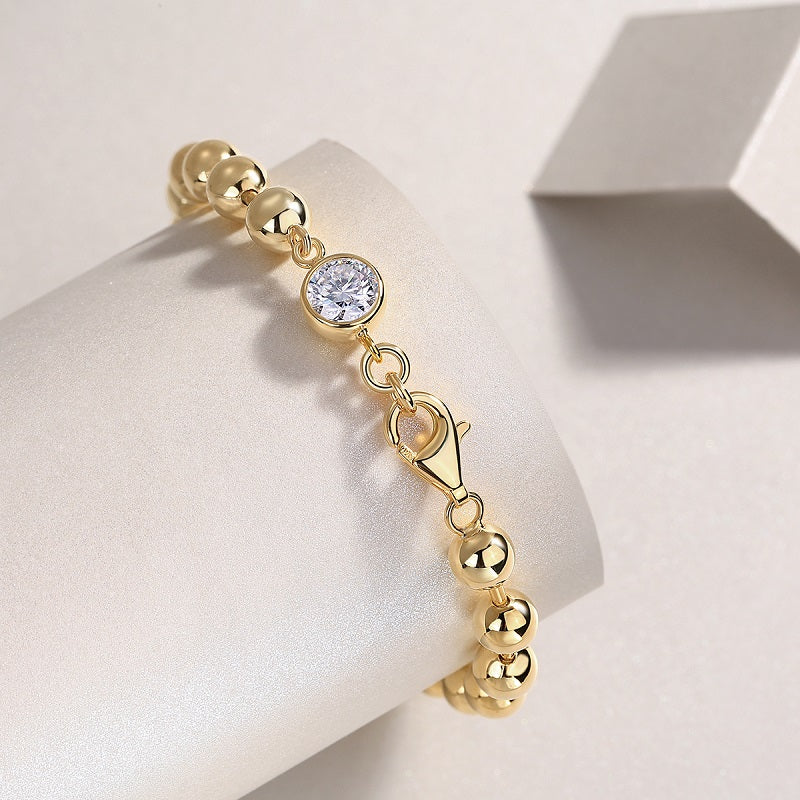 Golden Ash Moissanite Bracelet - 1 Carat