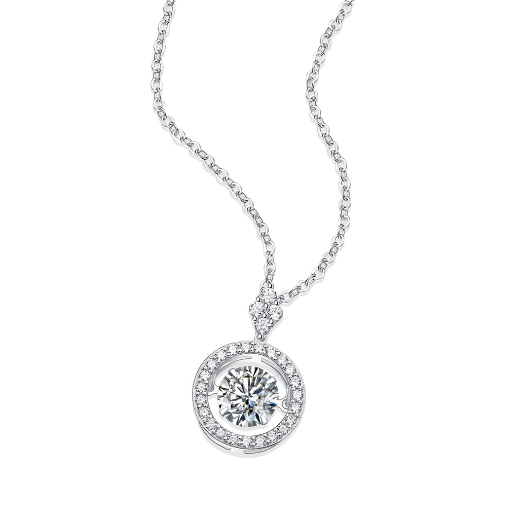 Solar Poetry Moissanite Necklace 1ct S925