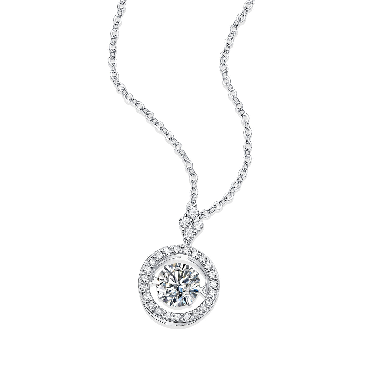Solar Poetry Moissanite Necklace 1ct S925