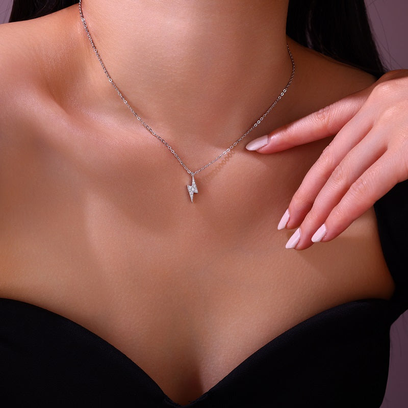 Thunder Glow Moissanite Necklace - S925 Silver