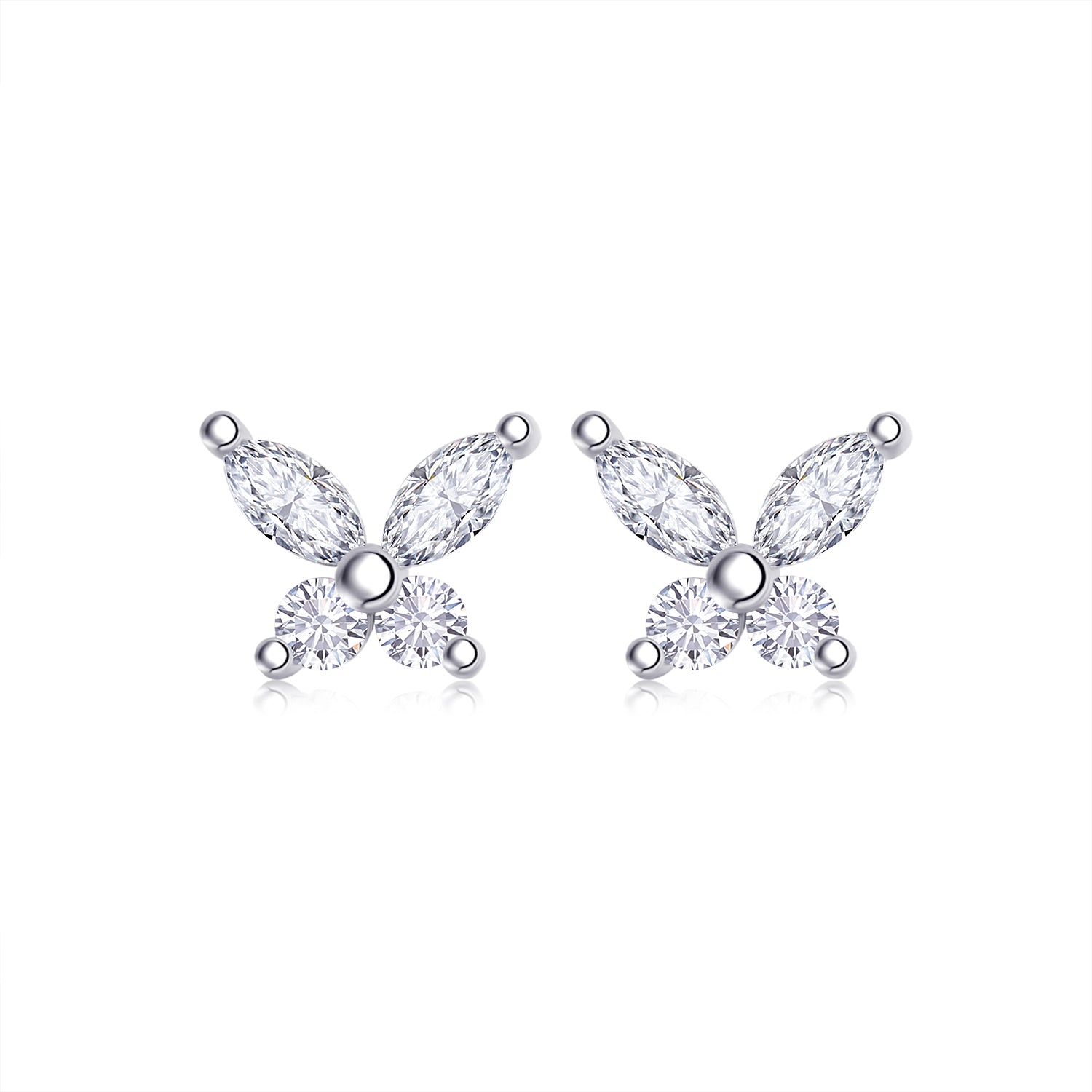 Celestial Butterfly Moissanite Stud Earrings