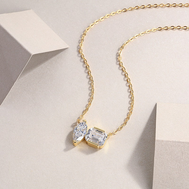 Star Map Necklace - Moissanite Gold Plated
