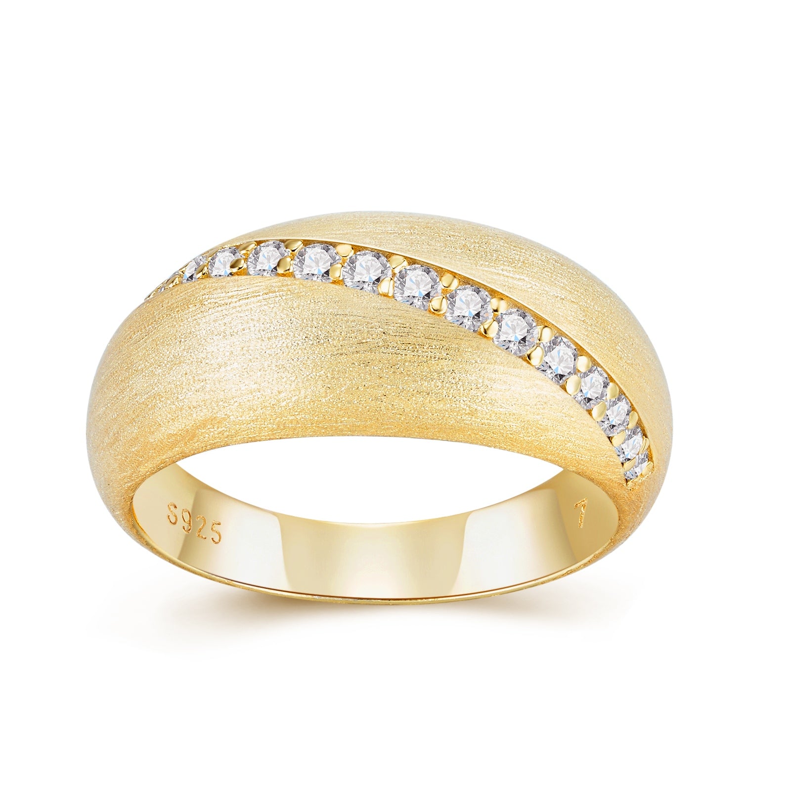 Solar Minimum Ring Moissanite Gold-Plated S925