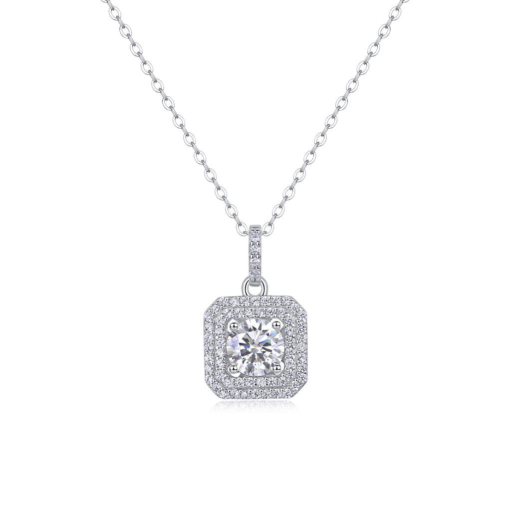 Amulet Vision Necklace - Moissanite 1ct Silver 40cm