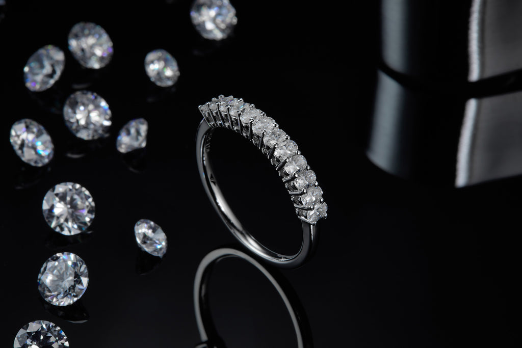 Shadow Bloom Moissanite Ring - S925 Silver
