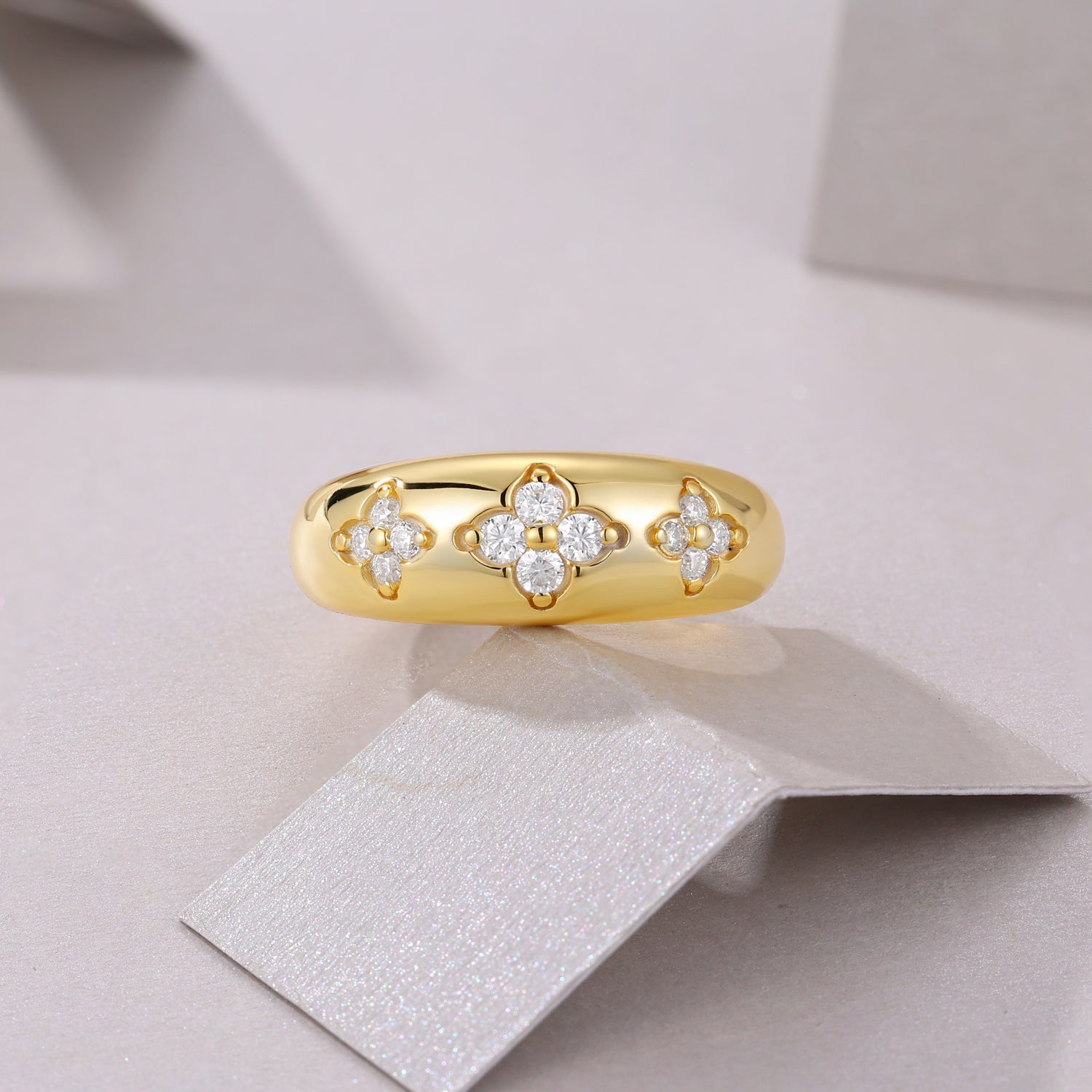 Astral Plane Moissanite Ring - Gold Silver