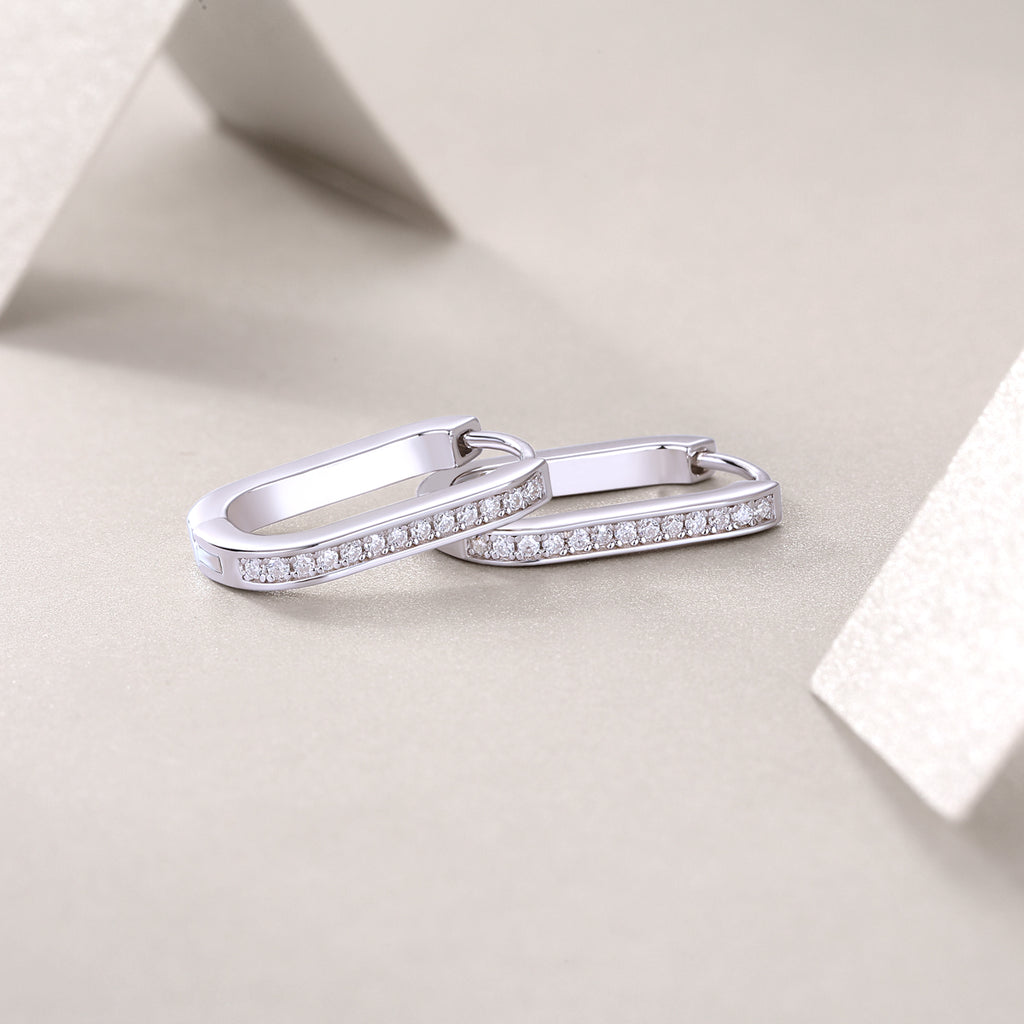 Ivory Gate Moissanite Stud Earrings S925 Silver
