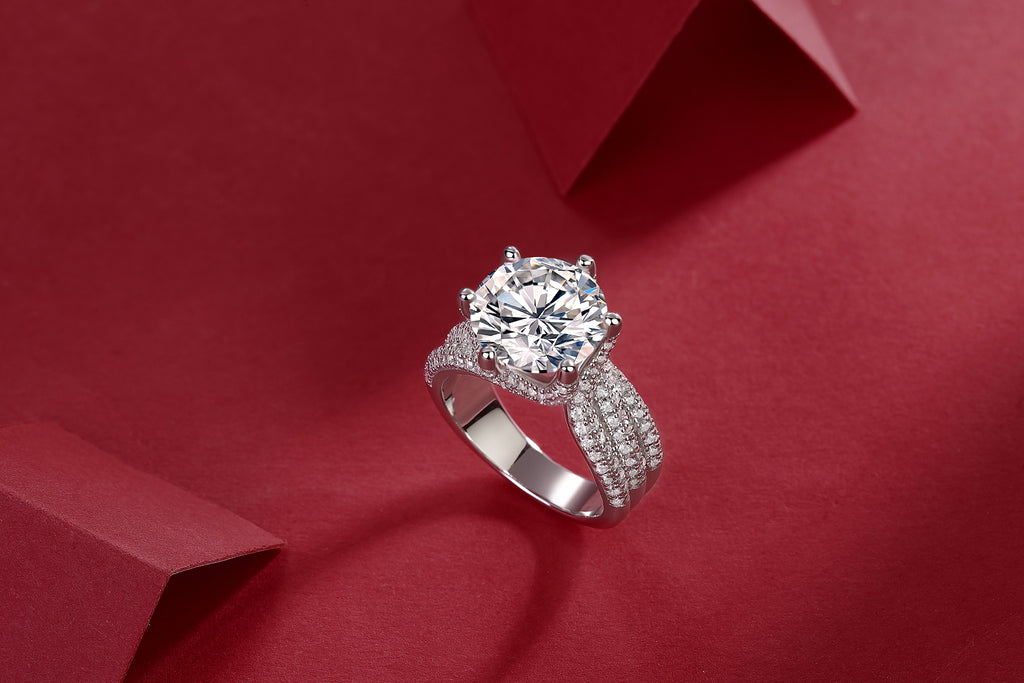 Eternal Vow Ring 5ct Moissanite Silver