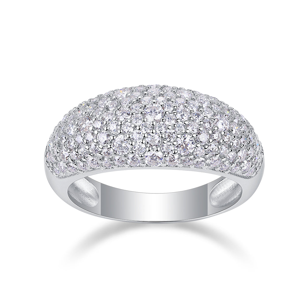 Moissanite Star Ring Silver - Size 5-9