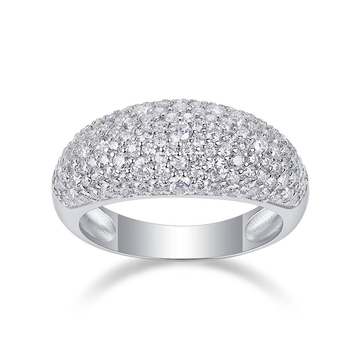 Moissanite Star Ring Silver - Size 5-9