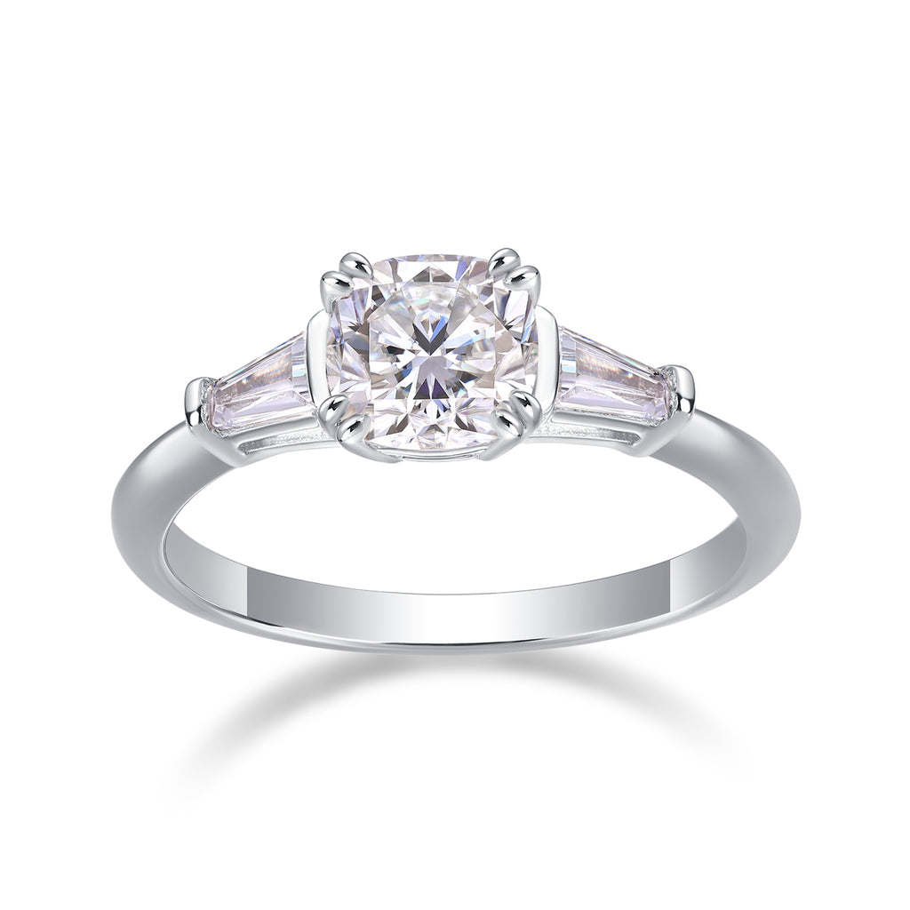 Lyra Chord Moissanite Ring - S925 Silver