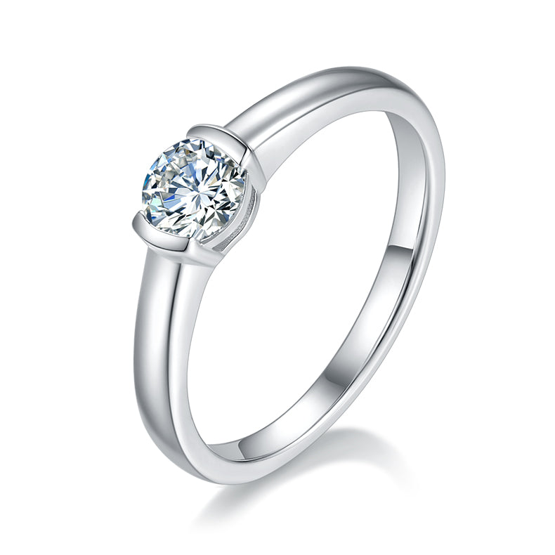 Altair Wing Ring - Moissanite 0.5ct Silver