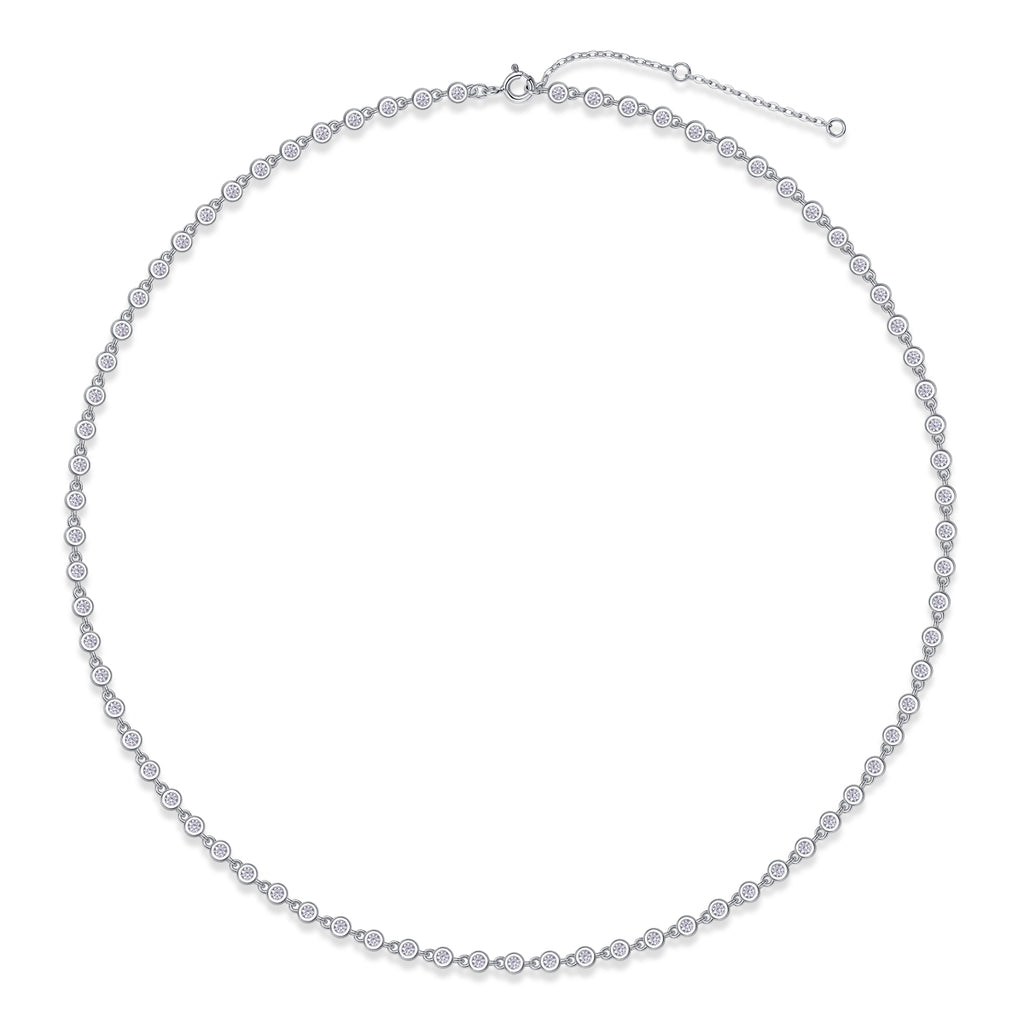 Outer Limit Moissanite Necklace - Silver