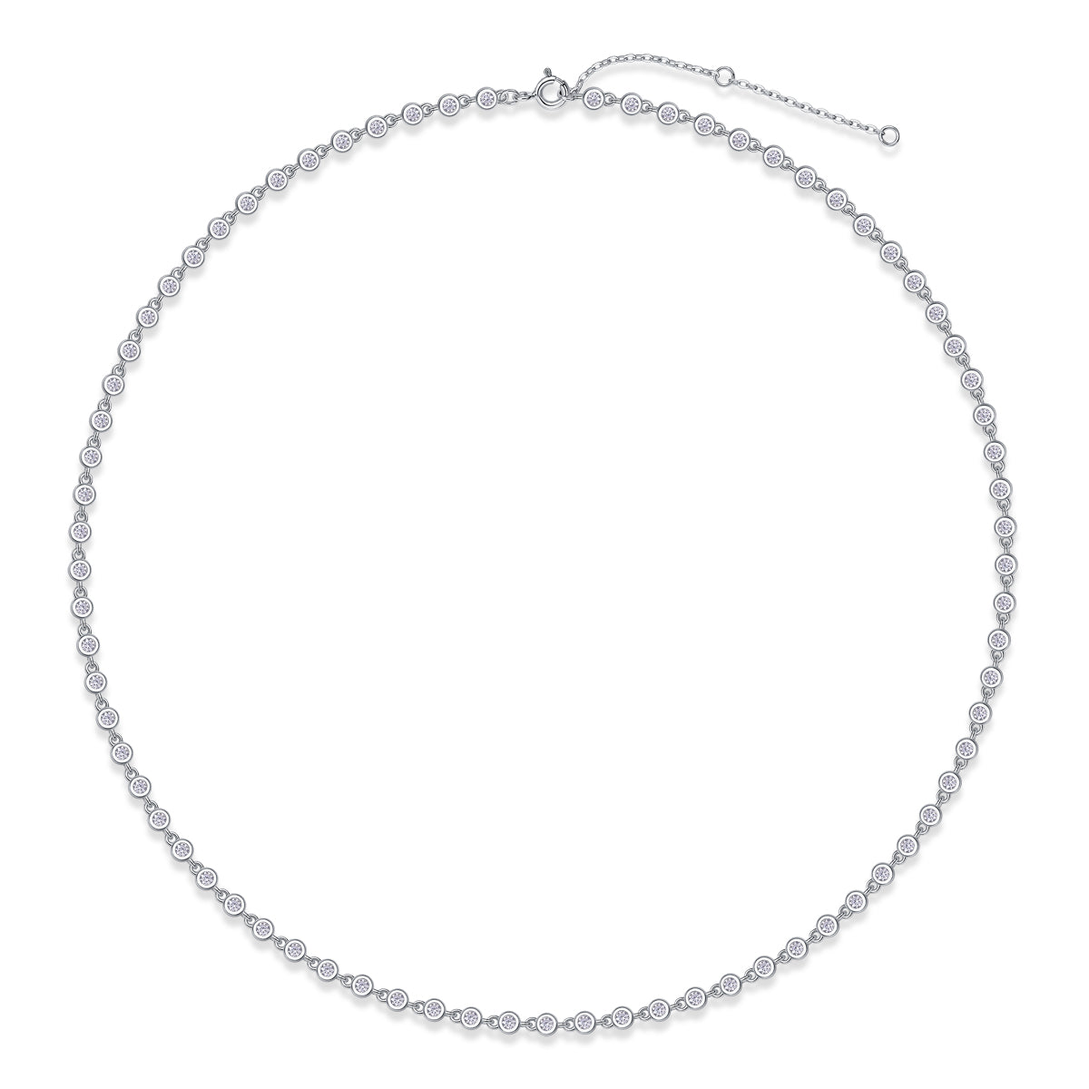 Outer Limit Moissanite Necklace - Silver