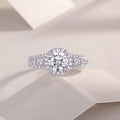 Moissanite Ring - 1 Carat S925 Silver Plated
